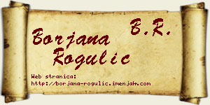 Borjana Rogulić vizit kartica